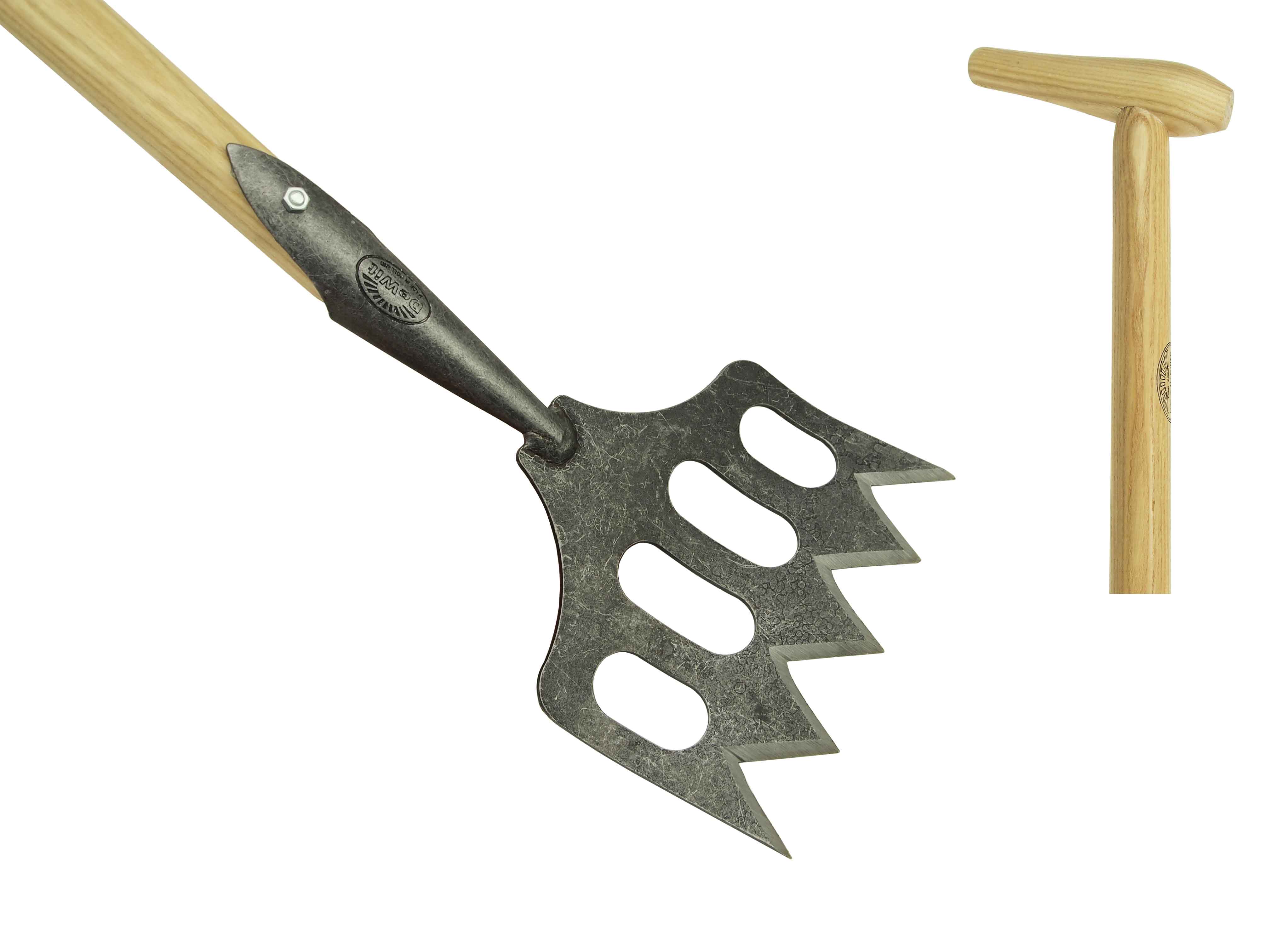 Spork push'n pull weeder 18cm blade with 170cm P-top handle